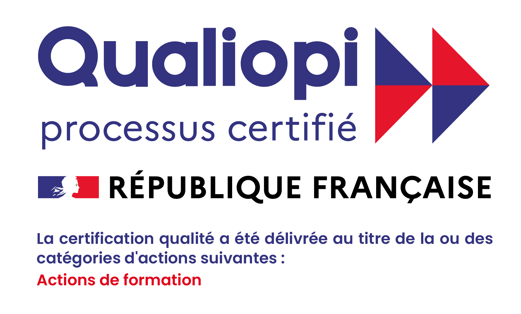 Logo Qualiopi — certification qualité Actions de formation